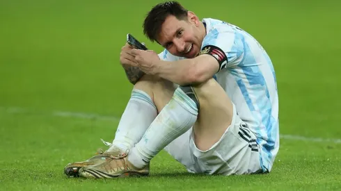 Lionel Messi celebra con su familia la obtención de la Copa América.