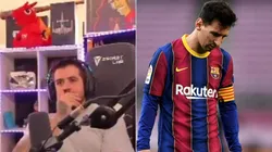 AuronPlay, devastado por la salida de Lionel Messi de Barcelona.