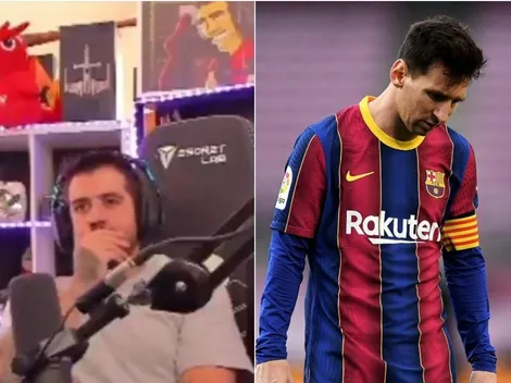 AuronPlay, devastado por la salida de Lionel Messi del Barcelona