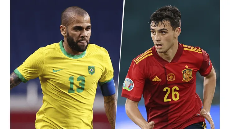 Brasil vs. España por la final de fútbol masculino en los Juegos Olímpicos. (Getty Images)