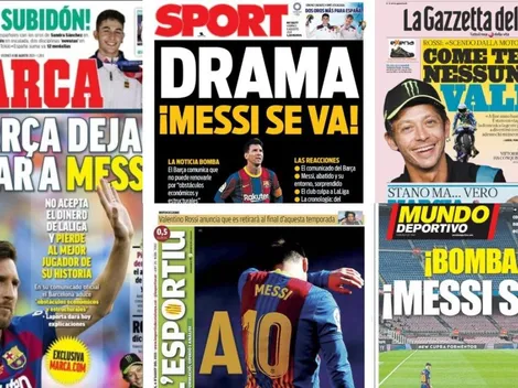 Las portadas del divorcio Barcelona-Messi