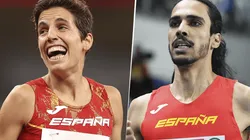 Marta Pérez y Mohamed Katir, participantes españoles en carreras de atletismo (Foto: Getty Images).