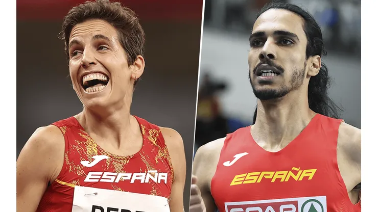 Marta Pérez y Mohamed Katir, participantes españoles en carreras de atletismo (Foto: Getty Images).