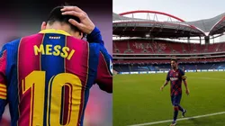 Lionel Messi en dos de sus momentos más determinantes cómo jugar del Barcelona.