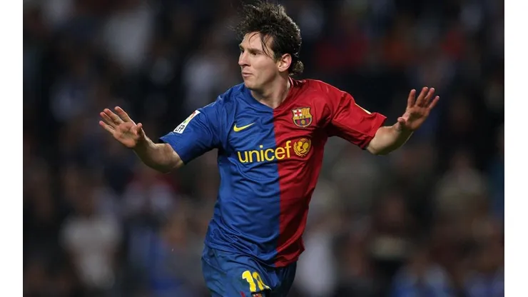 Lionel Messi en Barcelona, año 2008.