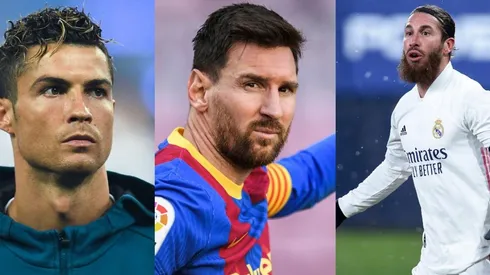 Cristiano Ronaldo, Lionel Messi y Sergio Ramos, íconos de LaLiga.