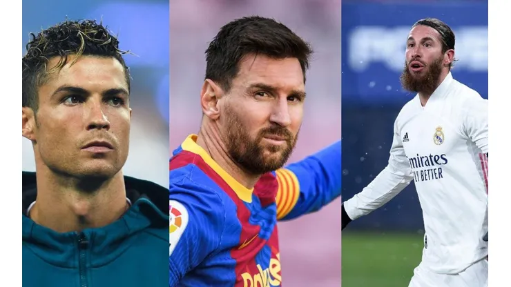 Cristiano Ronaldo, Lionel Messi y Sergio Ramos, íconos de LaLiga.