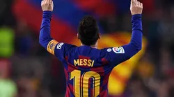 La legendaria celebración de Lionel Messi.