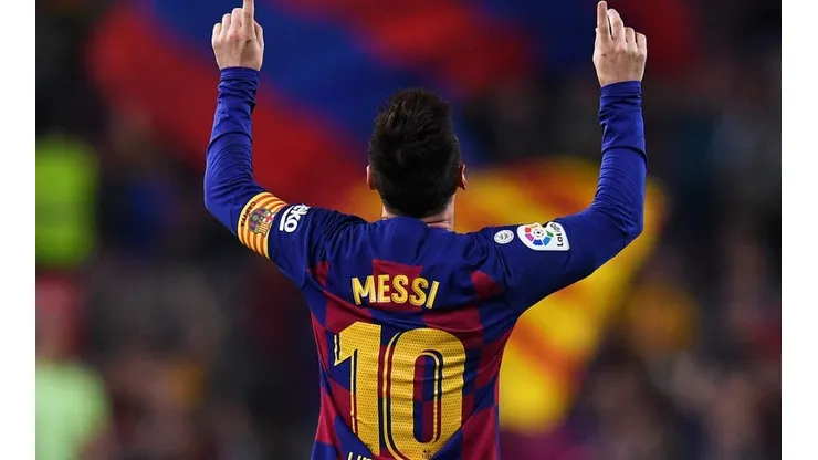 La legendaria celebración de Lionel Messi.