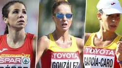 María Pérez, Raquel González y Laura García-Caro, las representantes españolas en los 20 km marcha (Foto: Getty Images).