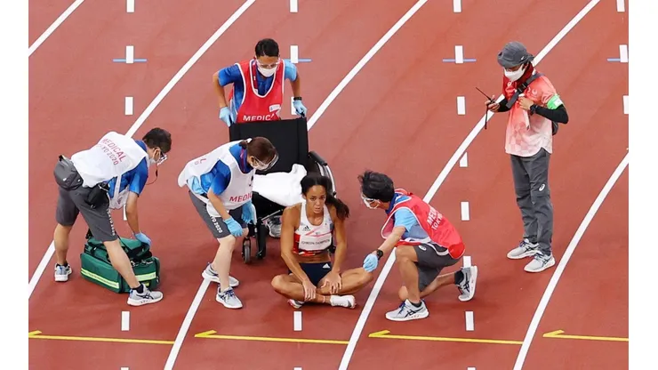 Katarina Johson-Thompson decidió terminar la carrera.
