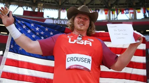 Ryan Crouser, medalla de oro en Levantamiento de Pesas y con récord olímpico incluido.