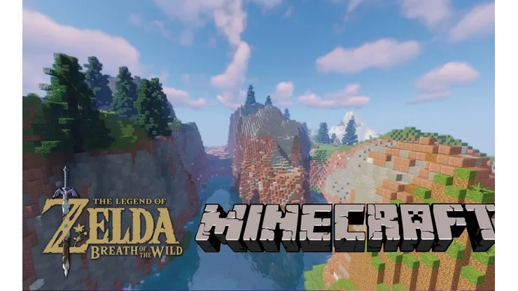 Fanático recrea el mapa de Zelda: Breath of the Wild en Minecraft