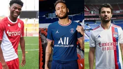 Algunas de las nuevas camisetas de la Ligue 1.