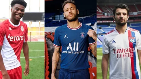 Algunas de las nuevas camisetas de la Ligue 1.