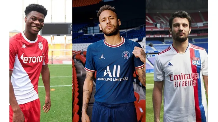 Algunas de las nuevas camisetas de la Ligue 1.