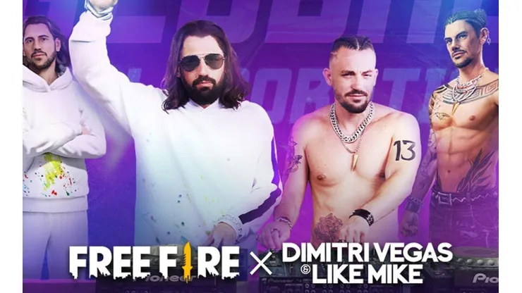 Free Fire añade a los DJs Like Mike y Dimitri Vegas como nuevos personajes