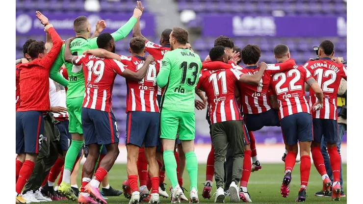 Atlético de Madrid en festejo del título de Liga 20/21.
