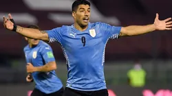Luis Suárez durante un encuentro con Uruguay.