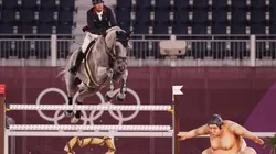 Una figura de un luchador de sumo, el terror de los caballos en las pruebas de Ecuestre.