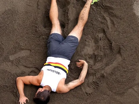 La impactante lesión de atleta belga de salto largo que salió en silla de ruedas