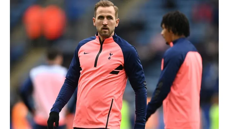 Harry Kane durante un calentamiento con Tottenham.