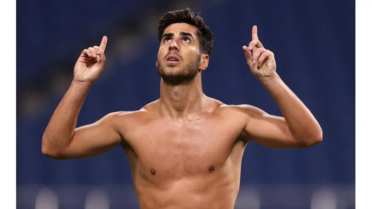 Marco Asensio celebra su gol ante Japón