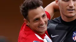 Santiago Arias en pretemporada con Atlético.