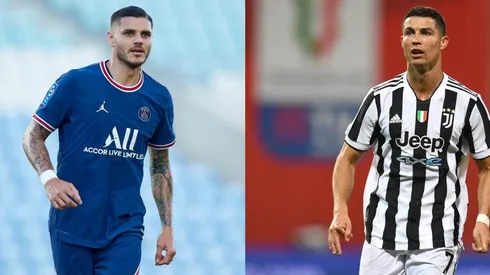 Mauro Icardi y Cristiano Ronaldo.