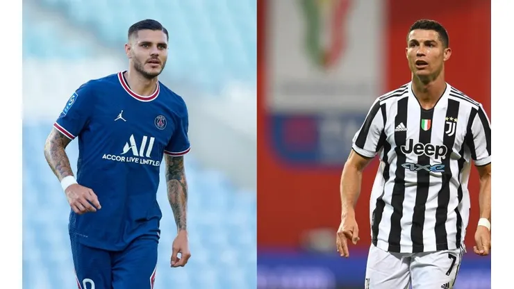 Mauro Icardi y Cristiano Ronaldo.