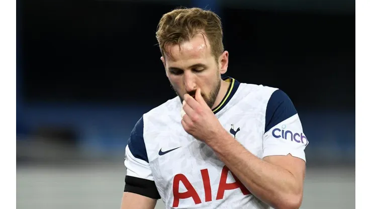 Harry Kane durante un encuentro con Tottenham.