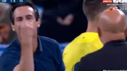 Momento de la pelea entre Emery y Sampaoli.