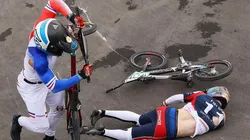 Accidente en semis del BMX Olímpico.