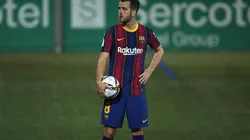 Miralem Pjanic durante un encuentro con Barcelona.
