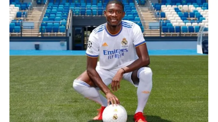 David Alaba durante su presentación en Real Madrid.