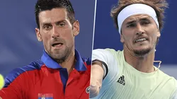 Novak Djokovic vs. Alexander Zverev por los Juegos Olímpicos Tokio 2020 (Foto: Getty images).