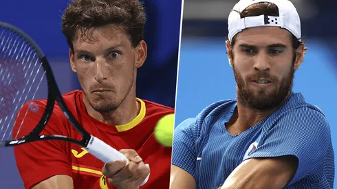 Pablo Carreño-Busta vs. Karen Kachanov por los Juegos Olímpicos Tokio 2020 (Foto: Getty Images).