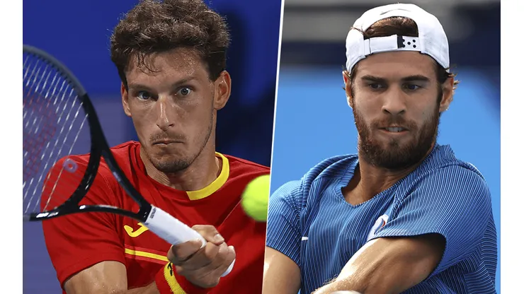Pablo Carreño-Busta vs. Karen Kachanov por los Juegos Olímpicos Tokio 2020 (Foto: Getty Images).