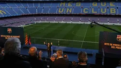 Estadio Camp Nou durante un acto de Joan Laporta.