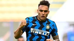 Lautaro Martínez celebra uno de sus goles en Inter de Milan.
