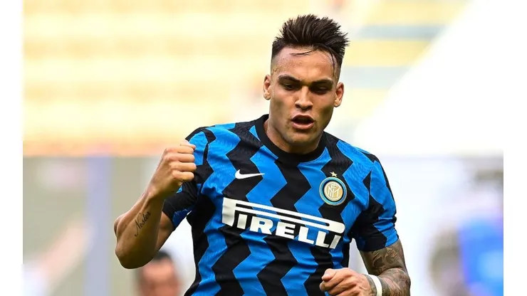 Lautaro Martínez celebra uno de sus goles en Inter de Milan.