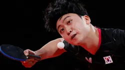 Jeoung Young-sik, jugador de tenis de mesa surcoreano en Tokio 2020.