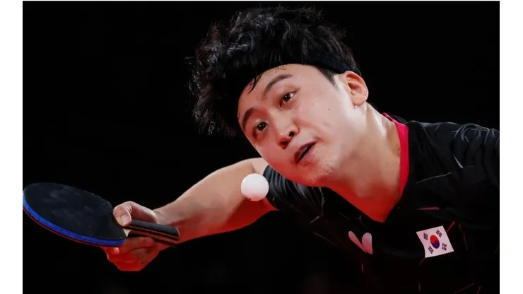 Jeoung Young-sik, jugador de tenis de mesa surcoreano en Tokio 2020.