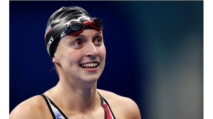 Katie Ledecky, tras ganar la medalla de plata para Estados Unidos en 4×200 metros libre.
