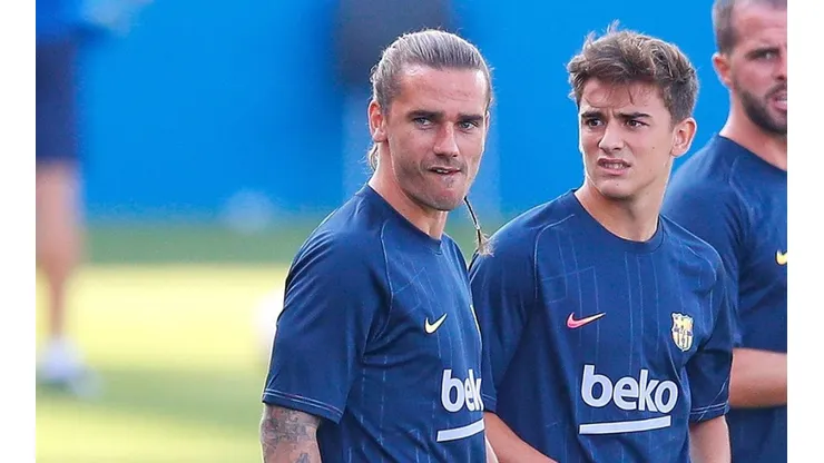 Griezmann en entrenamiento con Barcelona.