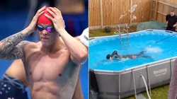 Matthew Richards ganó el oro en natación y antes se entrenaba en el jardín de su casa