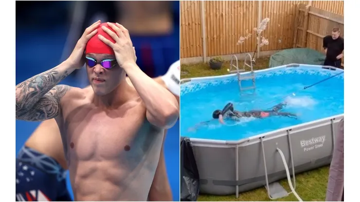 Matthew Richards ganó el oro en natación y antes se entrenaba en el jardín de su casa