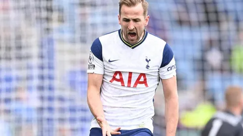 Harry Kane celebra uno de sus goles en Tottenham.