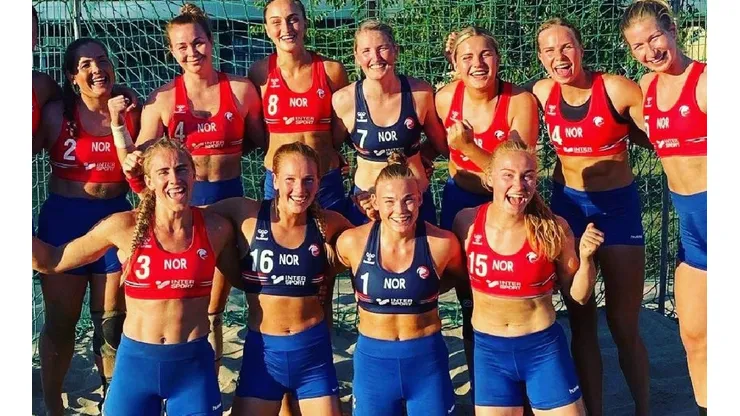 Mujeres del equipo de balonmano de Noruega.