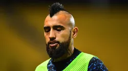 Arturo Vidal durante un encuentro con Inter de Milan.